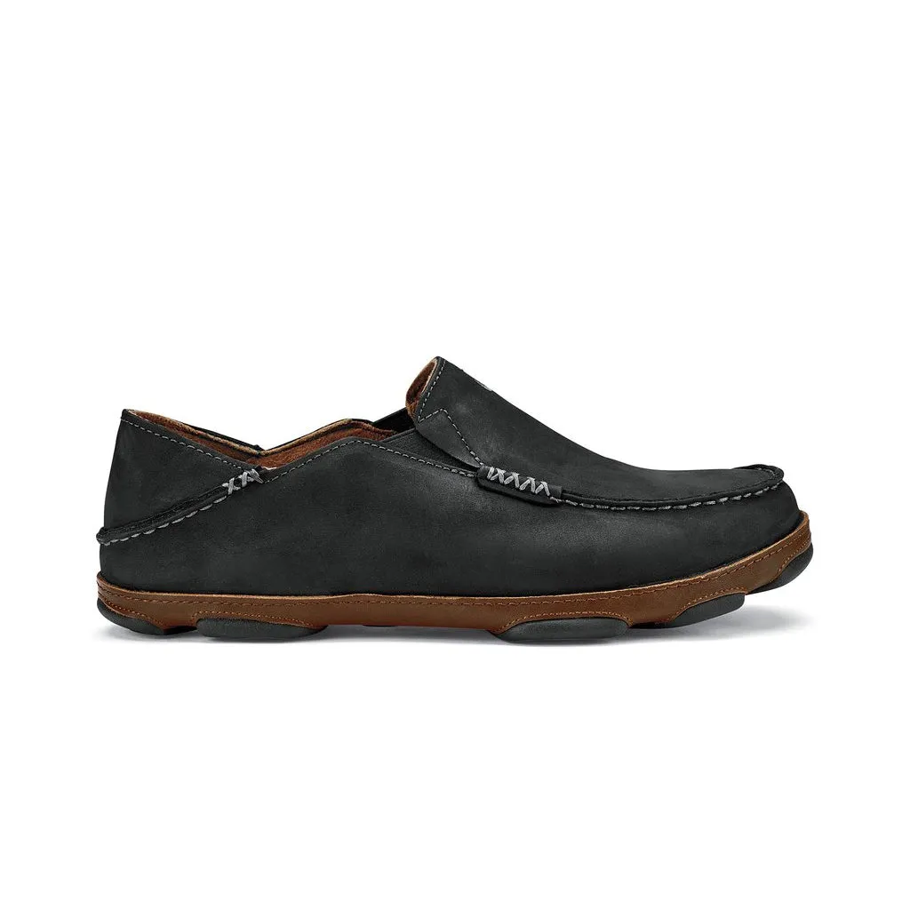 Men's Olukai | Moloa Leather Shoe | Black and Toffee