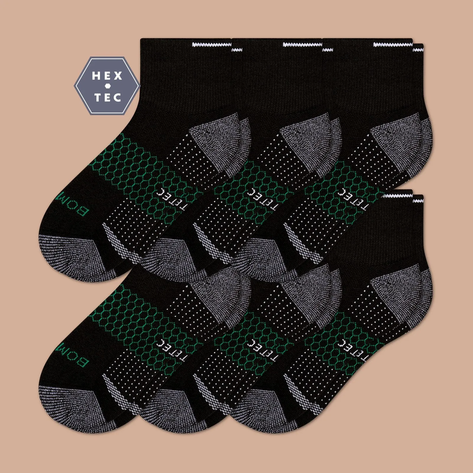 Men's Performance Golf Quarter Sock 6-Pack