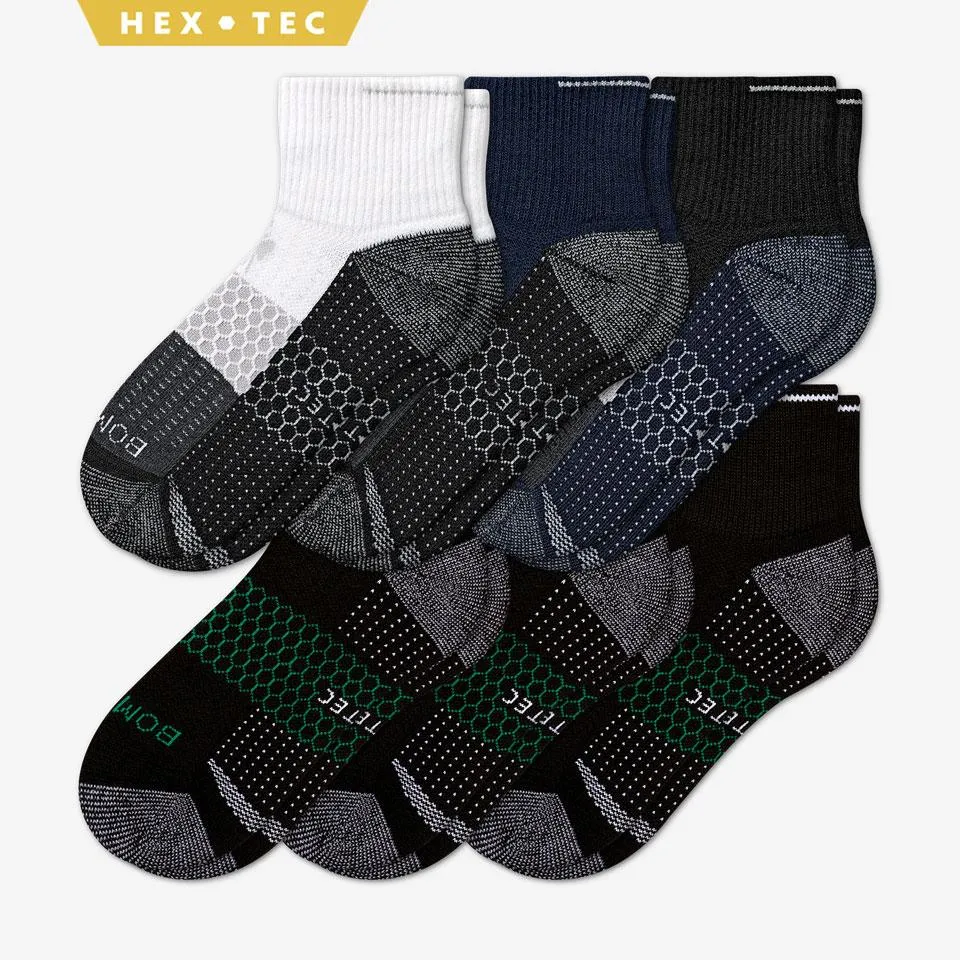 Men's Performance Golf Quarter Sock 6-Pack