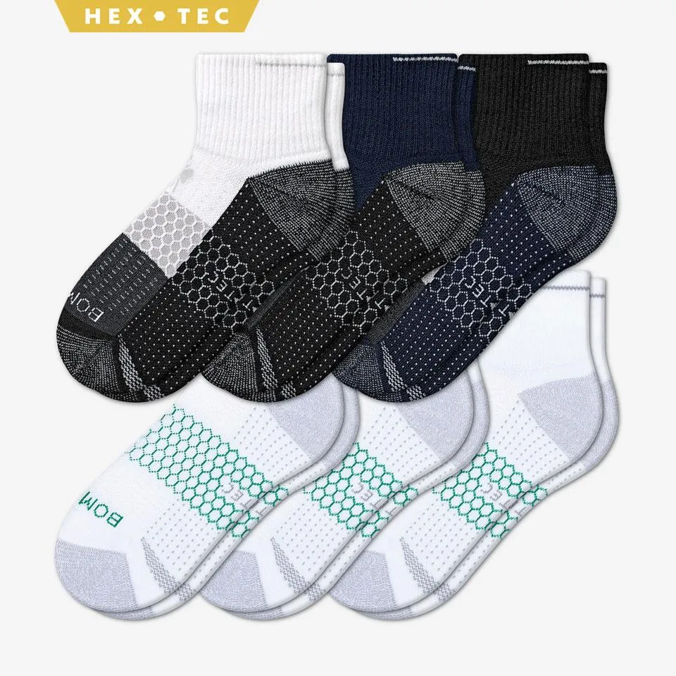 Men's Performance Golf Quarter Sock 6-Pack