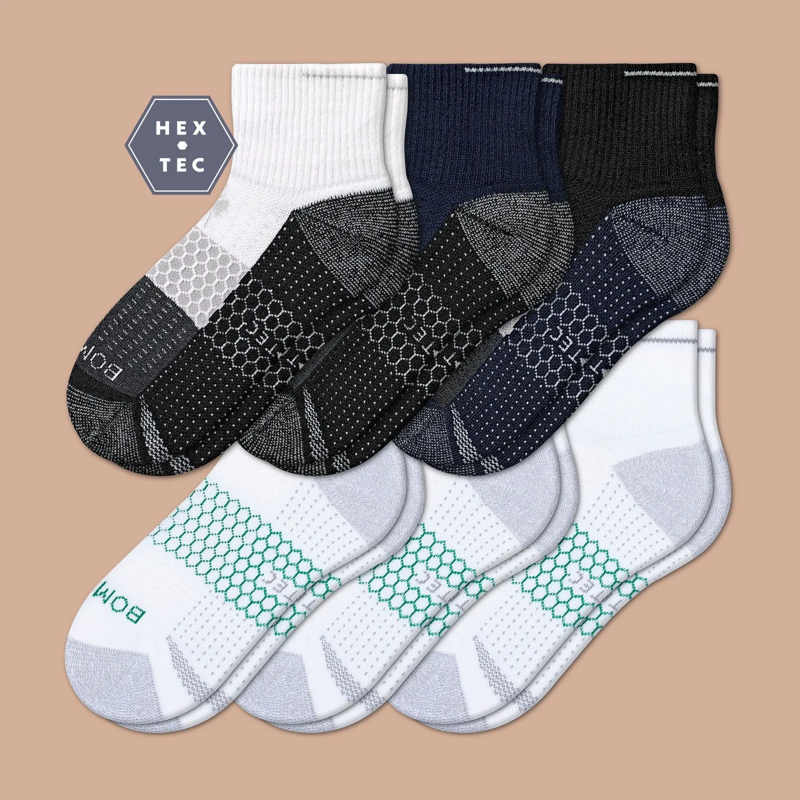 Men's Performance Golf Quarter Sock 6-Pack