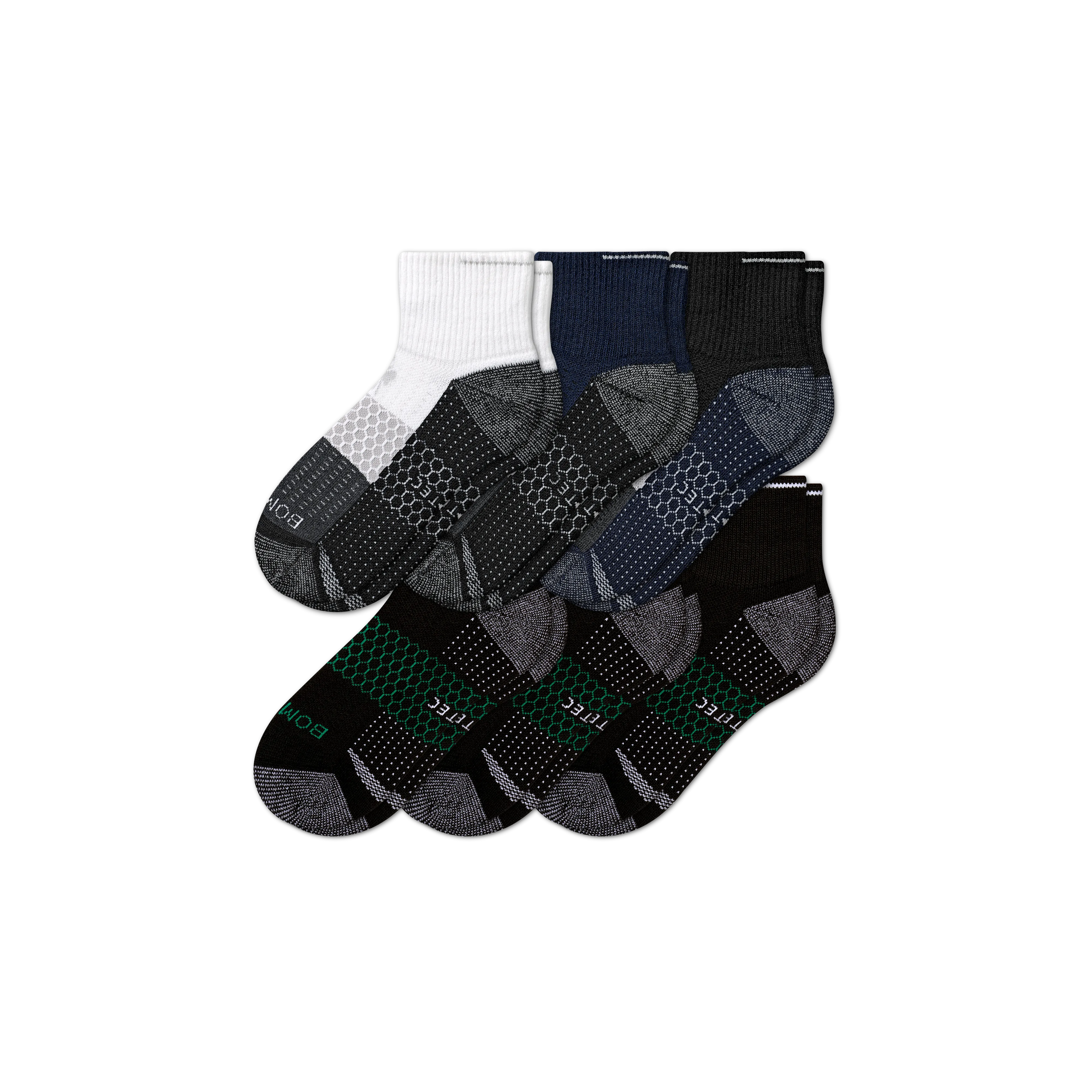 Men's Performance Golf Quarter Sock 6-Pack