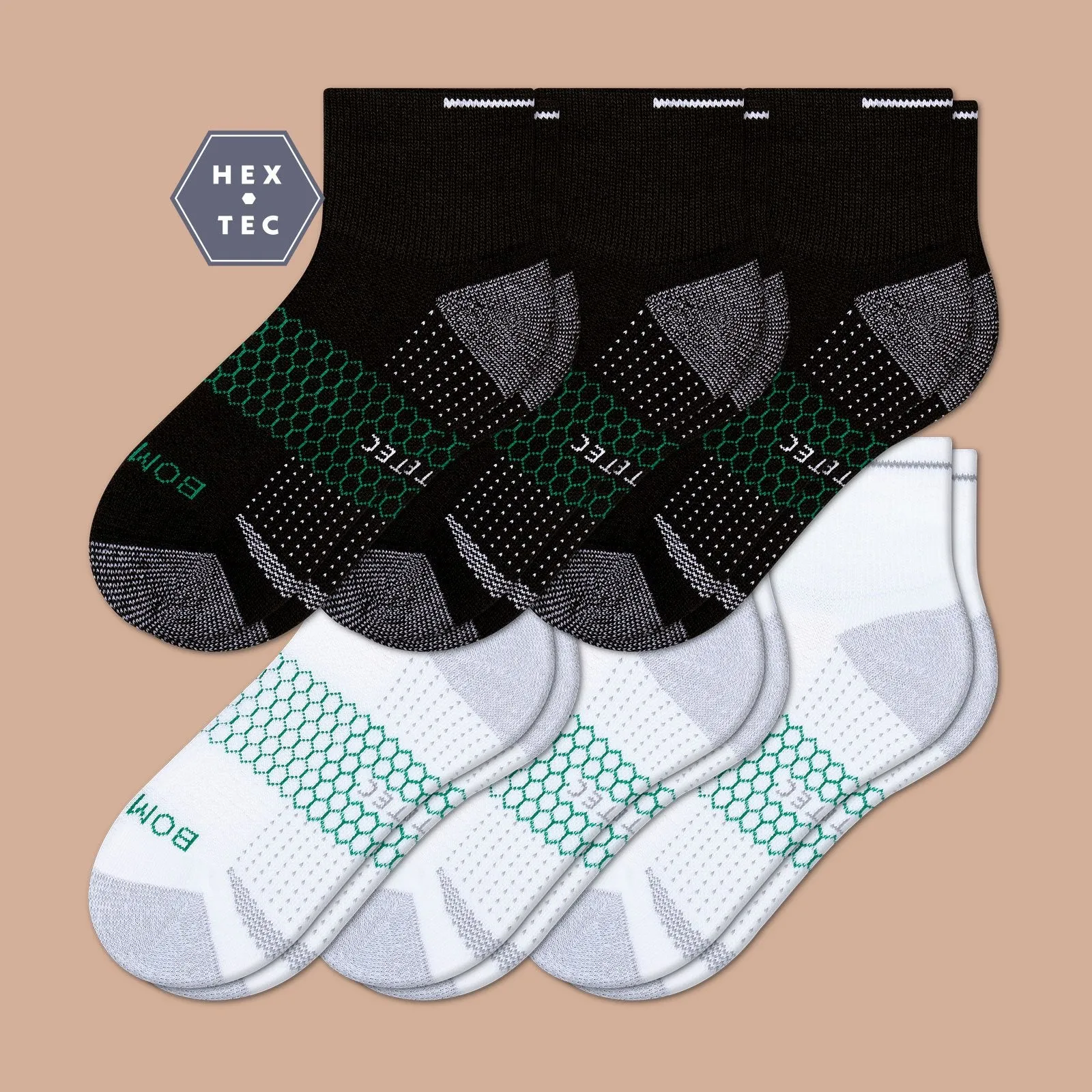 Men's Performance Golf Quarter Sock 6-Pack