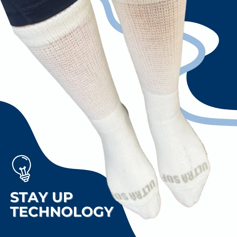 Men's Ultra-Soft Upper Calf Diabetic Socks (4 Pair)