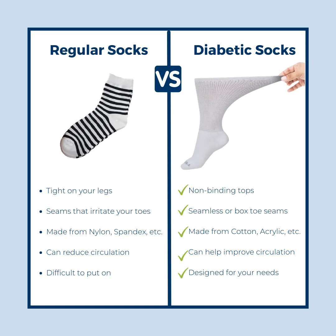 Men's Ultra-Soft Upper Calf Diabetic Socks (4 Pair)