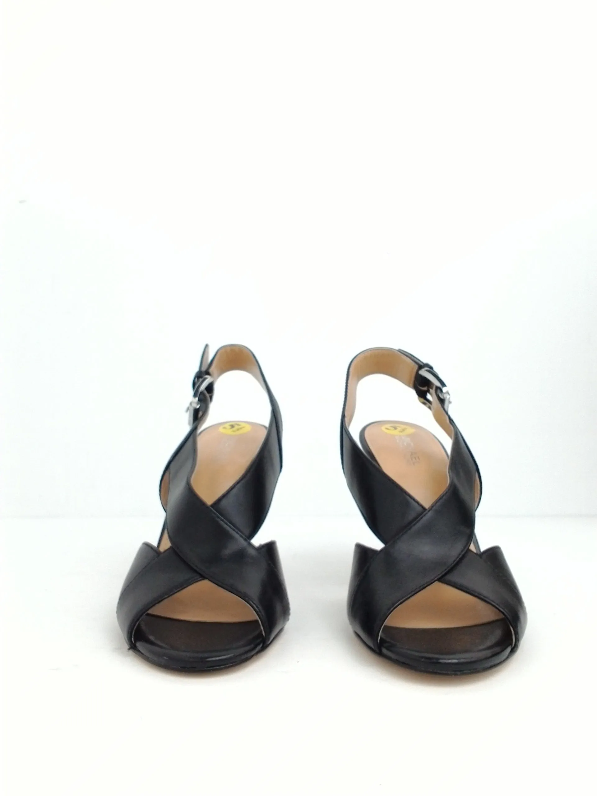 Michael Kors Women's Black Leather open Toe Casual Strappy Sandals size 5.5 M