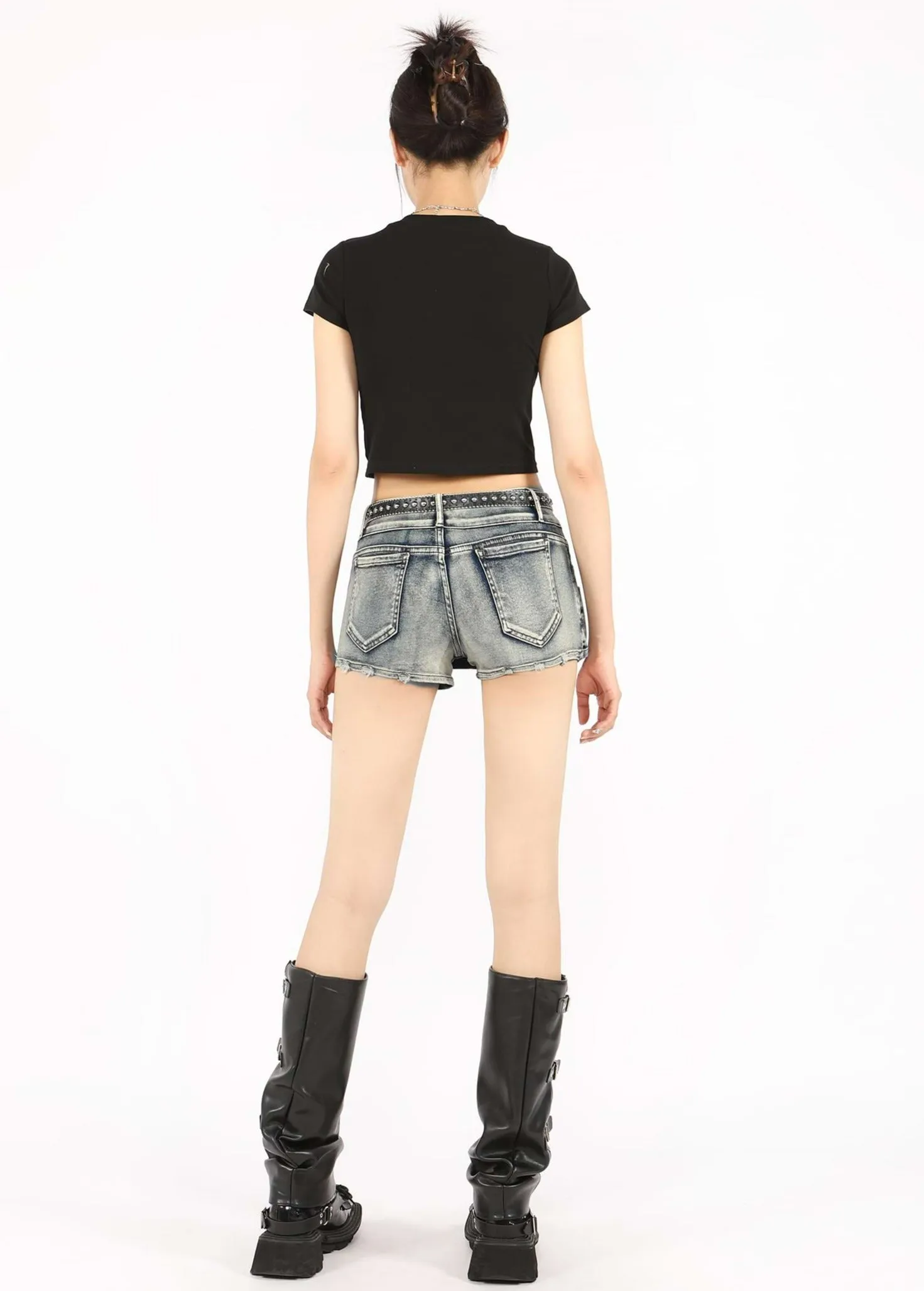 Micro Skort Denim Mini Skirt