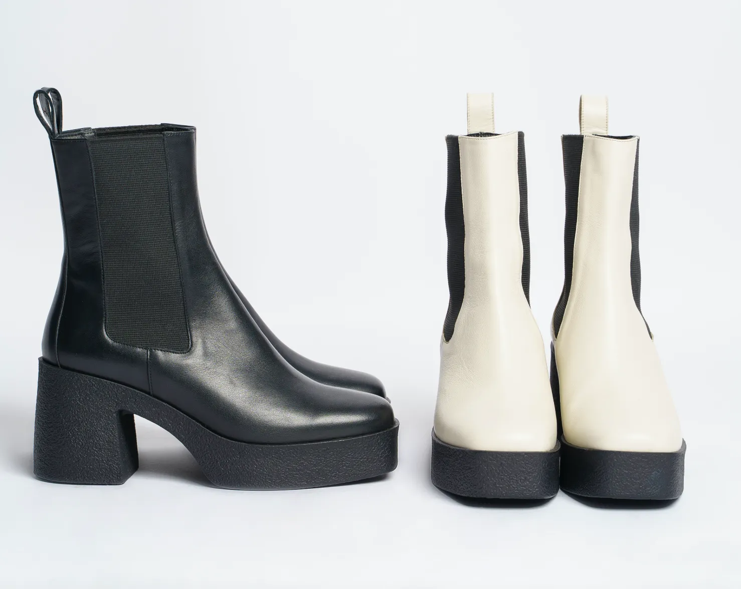 Momo Black Leather Chelsea Boots