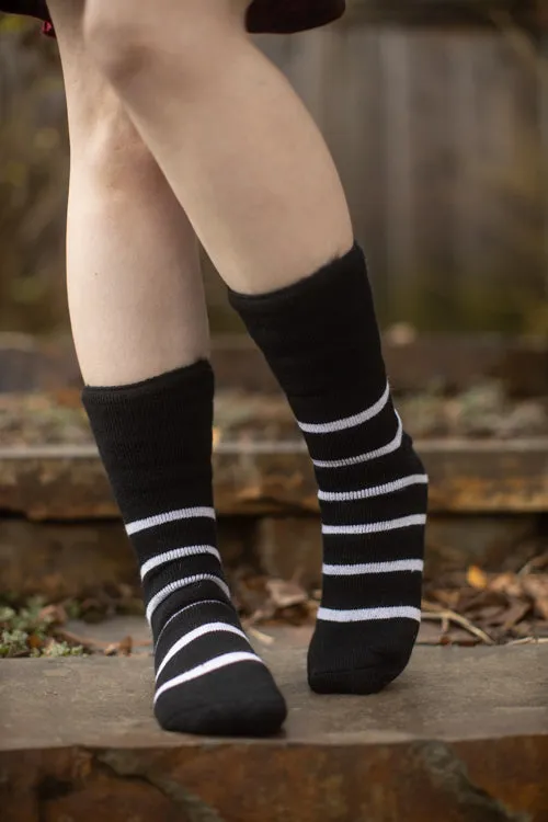 New Zealand Bed Socks with Stripes