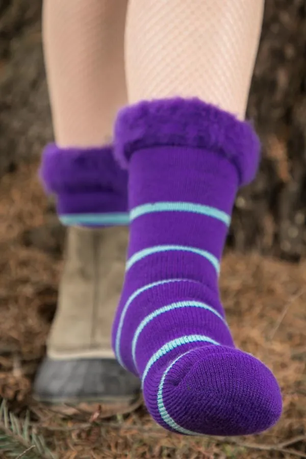 New Zealand Bed Socks with Stripes