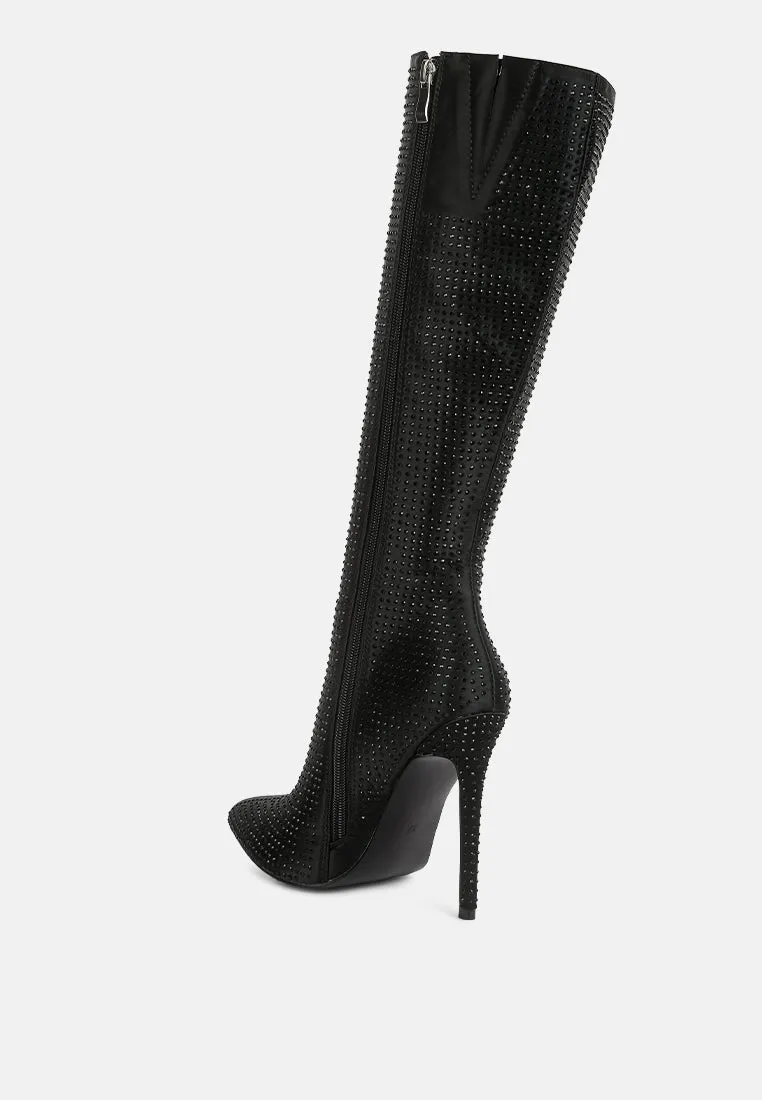 Pipette Diamante Set High Heeled Calf Boot