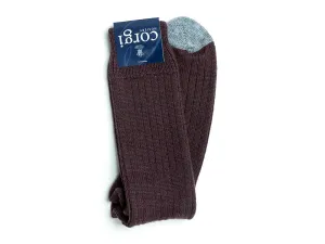 Plain Woolen Socks Burgundy