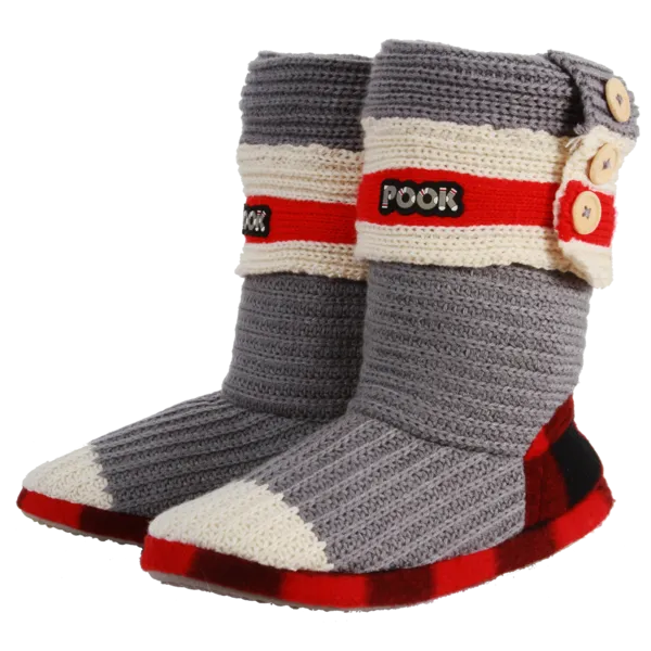 Cozy Pook Puggs Lumberjack Slippers - Plaid Fleece Lined