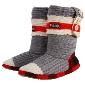 Cozy Pook Puggs Lumberjack Slippers - Plaid Fleece Lined