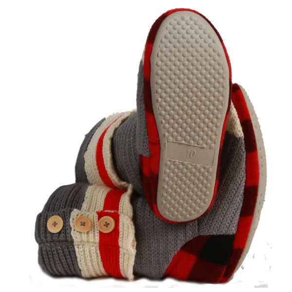 Cozy Pook Puggs Lumberjack Slippers - Plaid Fleece Lined