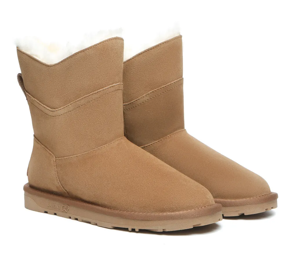 Premium Australian Sheepskin Short Boots Women Swanston 2 Panel