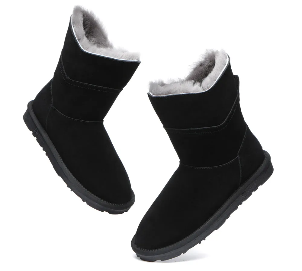 Premium Australian Sheepskin Short Boots Women Swanston 2 Panel