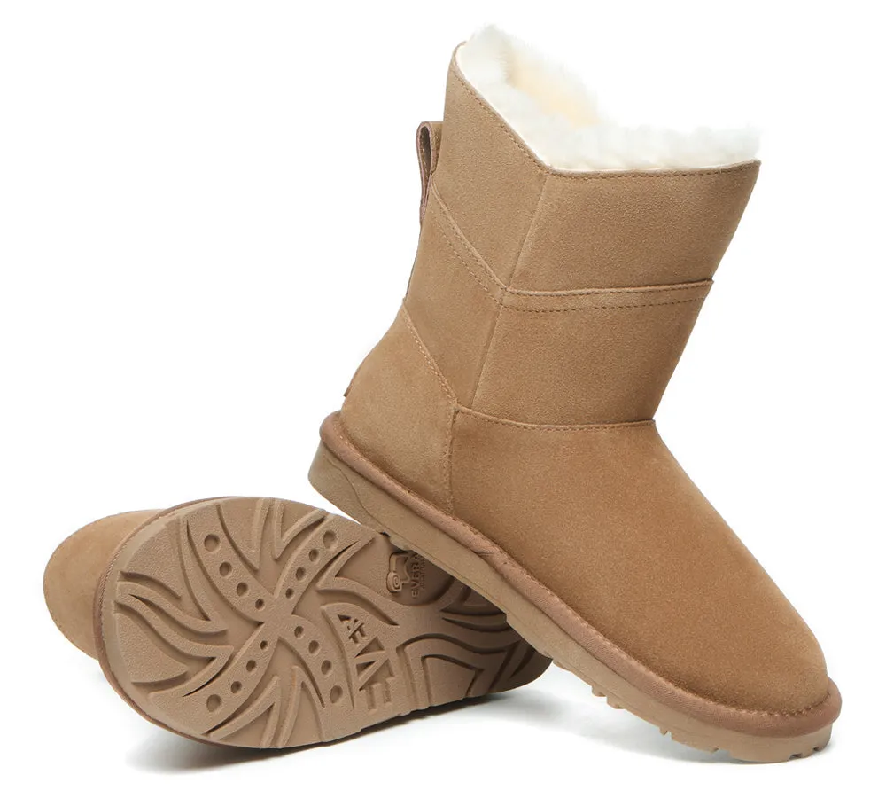 Premium Australian Sheepskin Short Boots Women Swanston 2 Panel