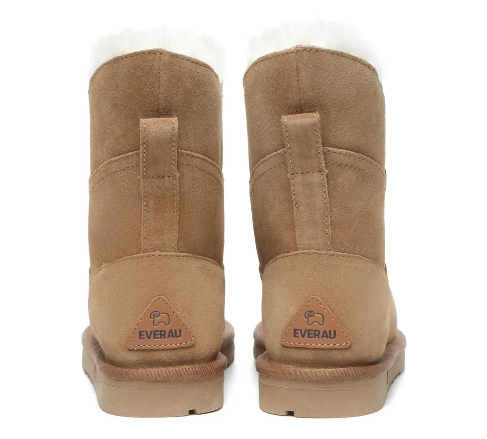 Premium Australian Sheepskin Short Boots Women Swanston 2 Panel