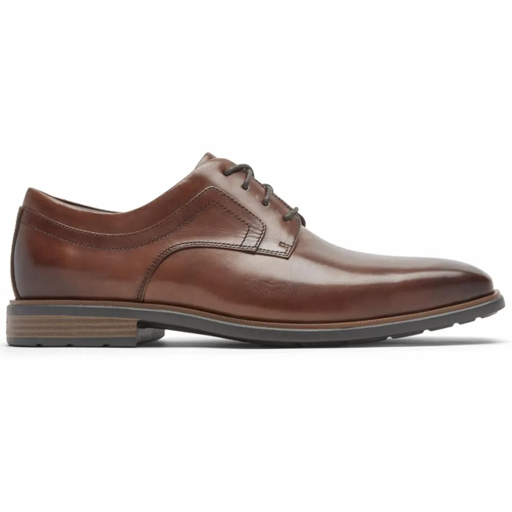 Rockport Men FINNLEY PLAIN TOE COGNAC/ANTIQUE