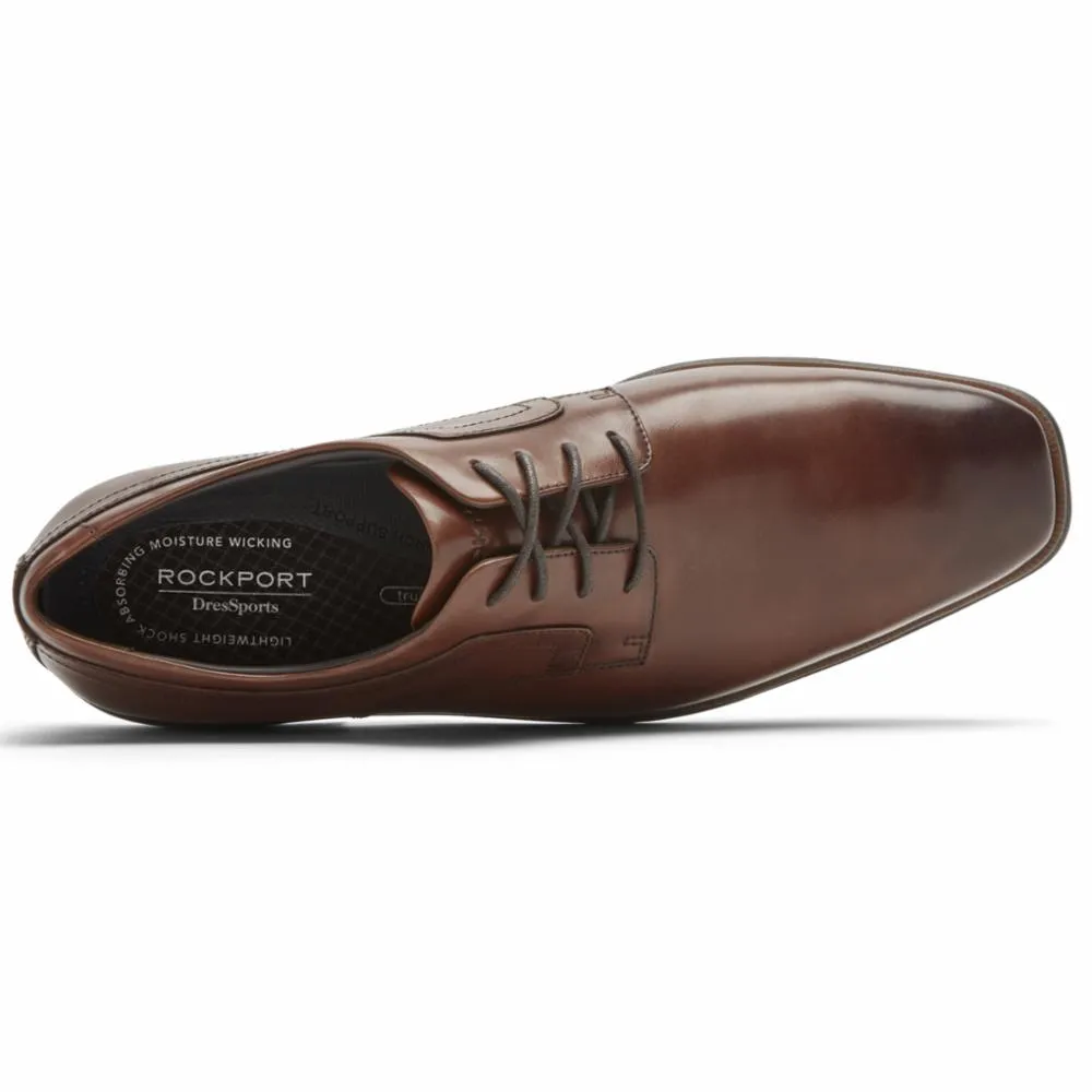 Rockport Men FINNLEY PLAIN TOE COGNAC/ANTIQUE