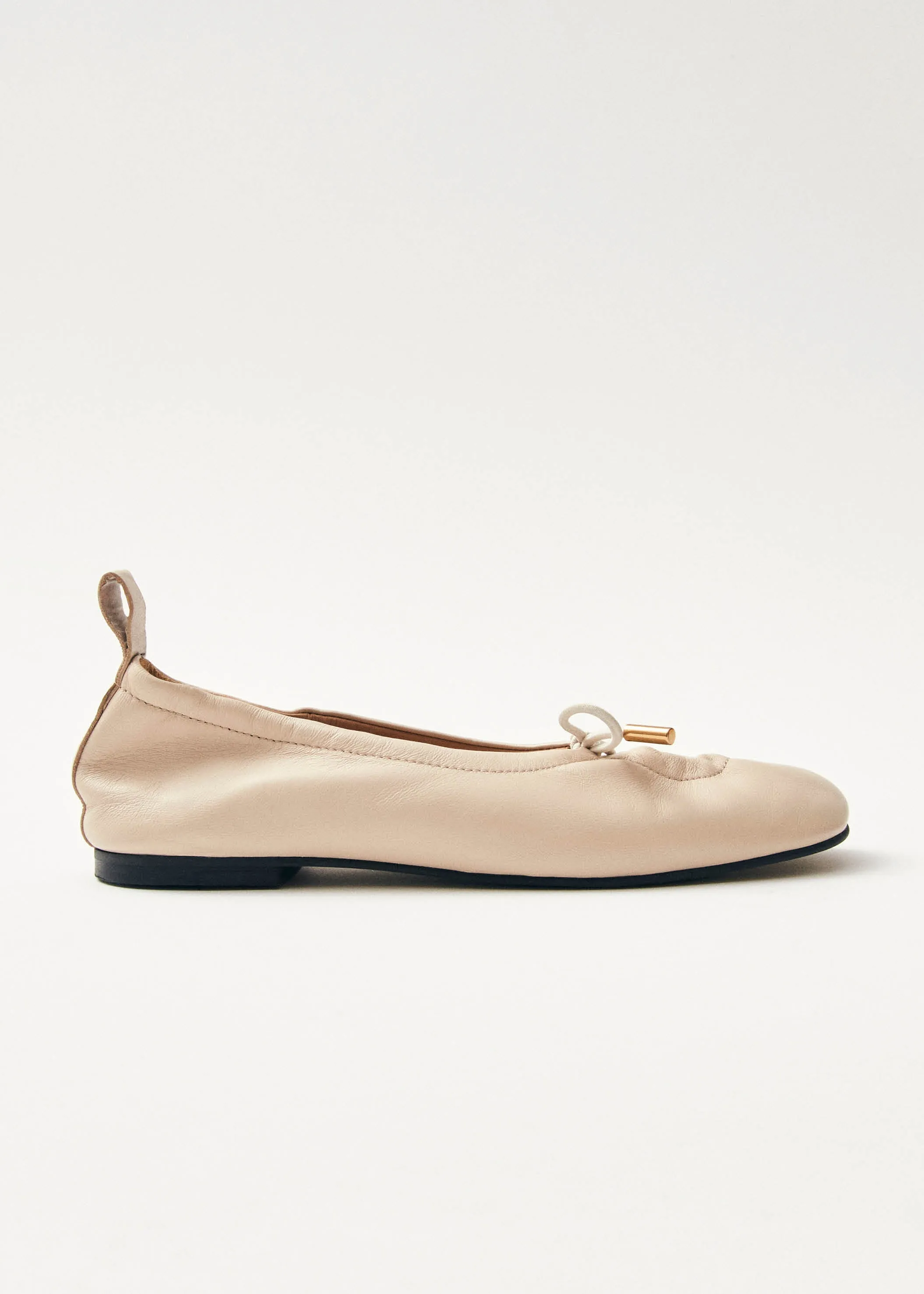 Rosalind Cream Leather Ballet Flats