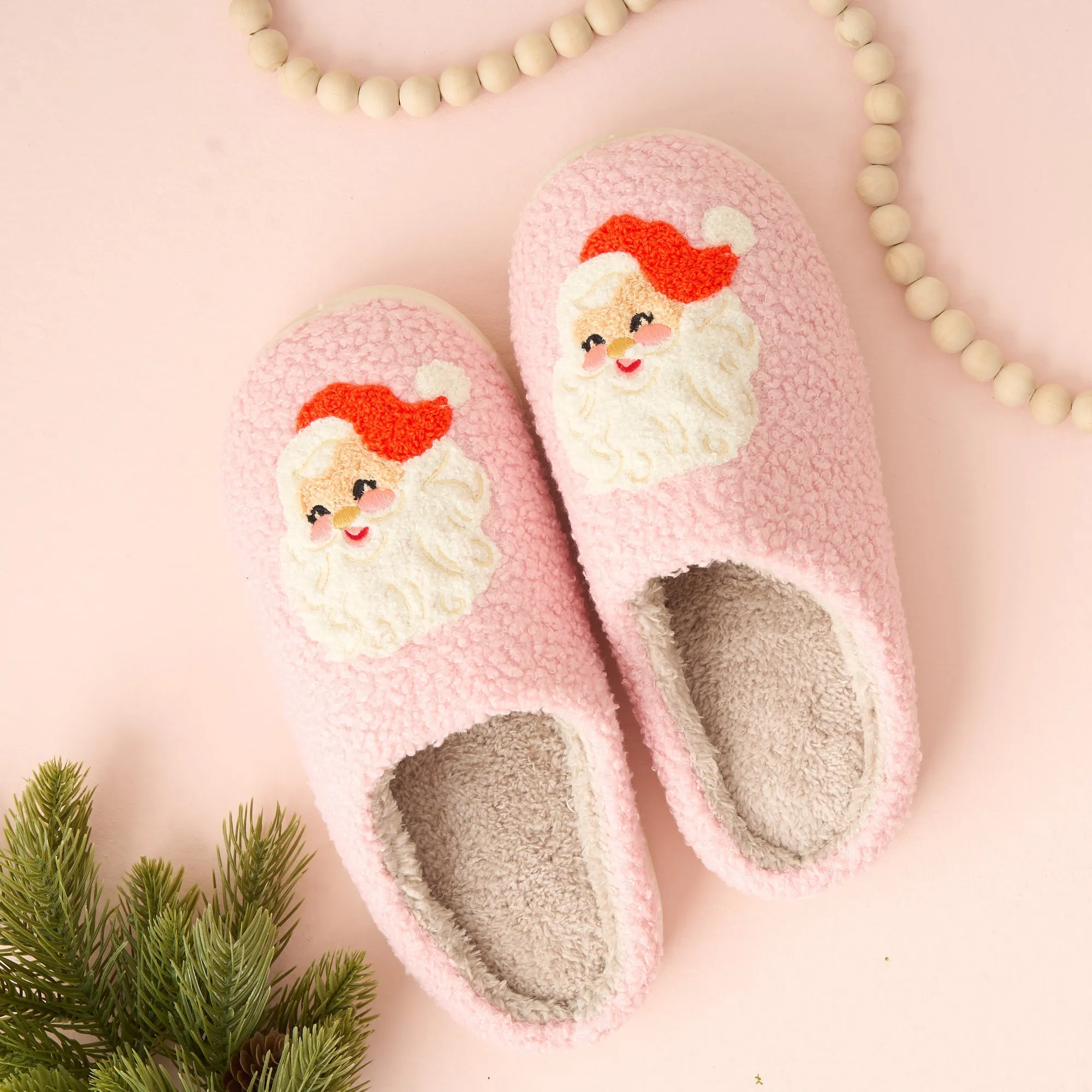 Santa Christmas Fuzzy Slippers