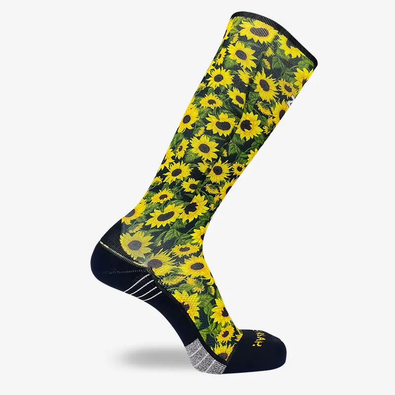 Sunflowers Compression Socks (Knee-High)