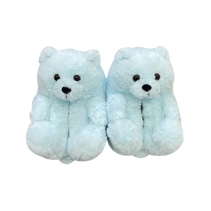 Teddy Bear Plush Warm Indoor Slippers