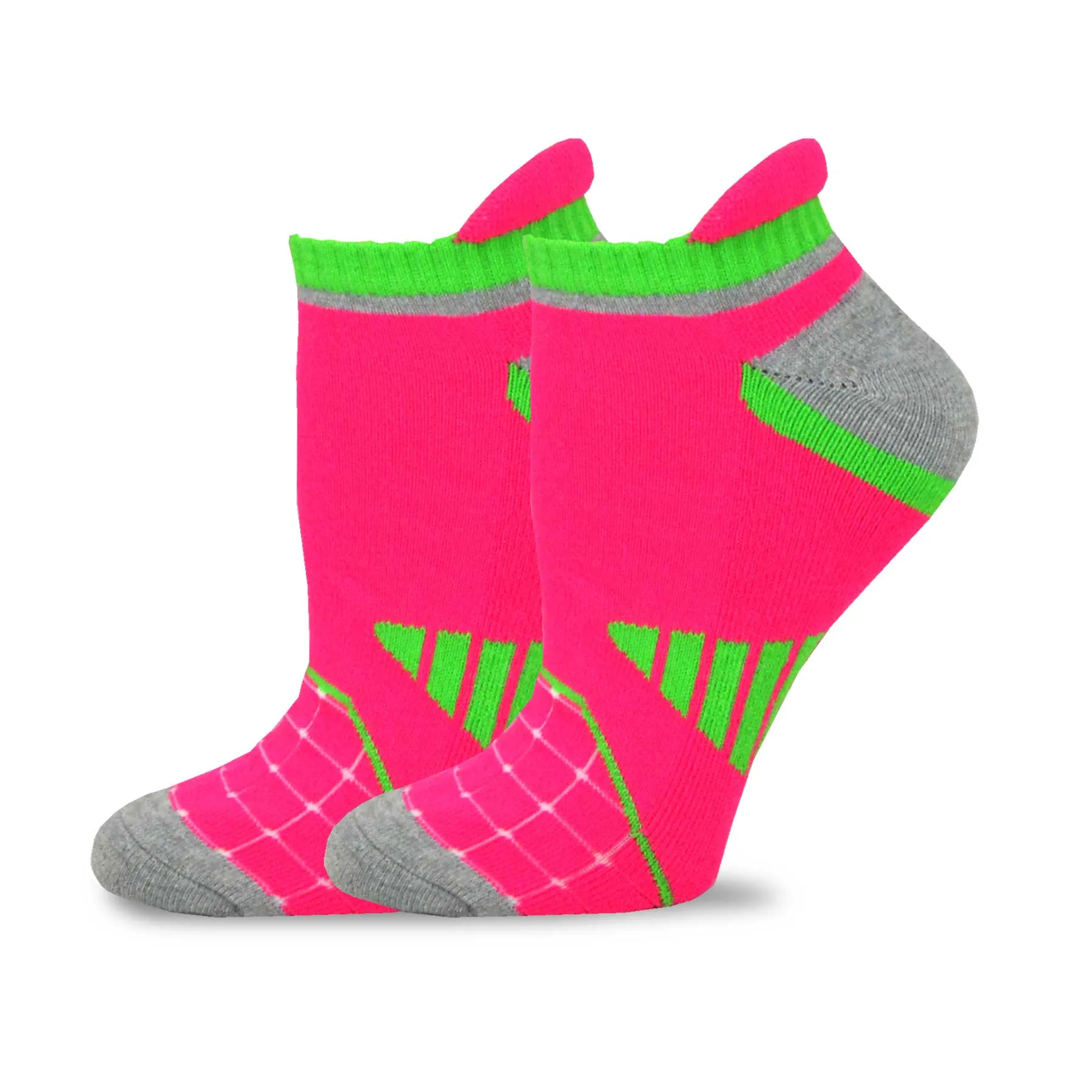 TeeHee Socks Women's Golf Polyester No Show Geo Fashion Tap 6-Pack (11896)