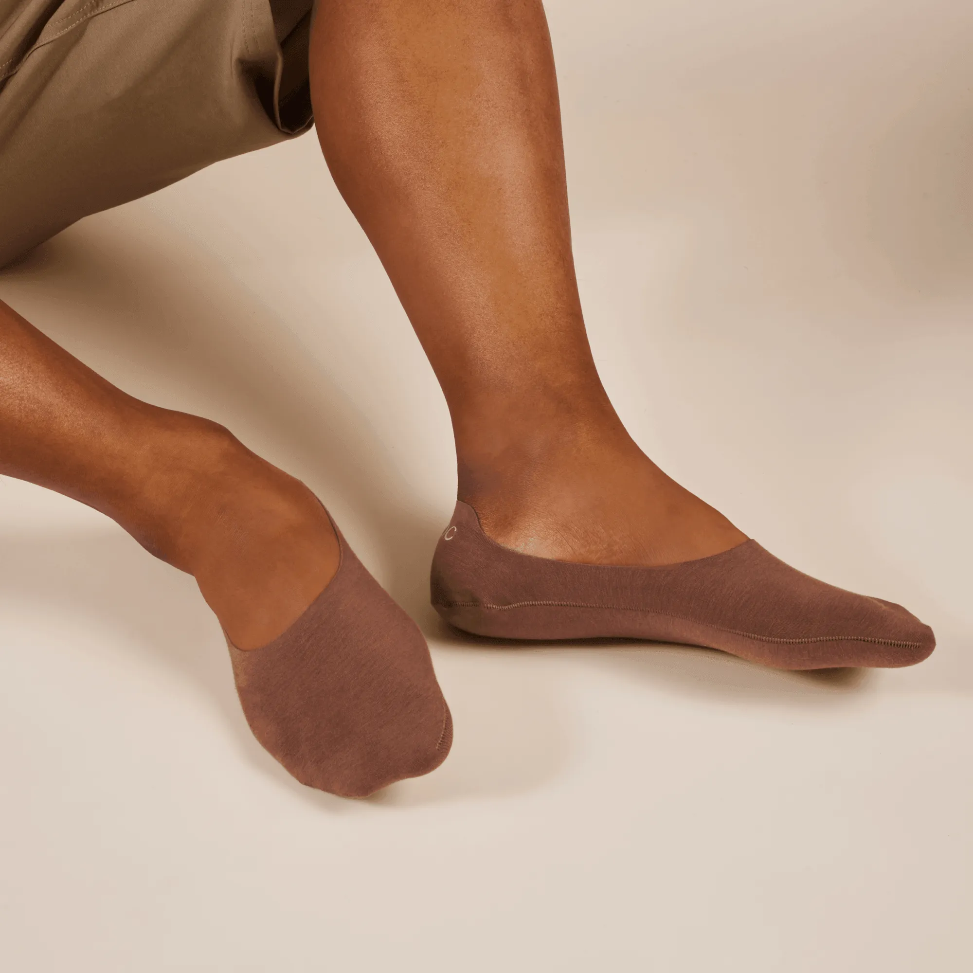 Toffee Tan Cotton No Show Socks 5-Pack