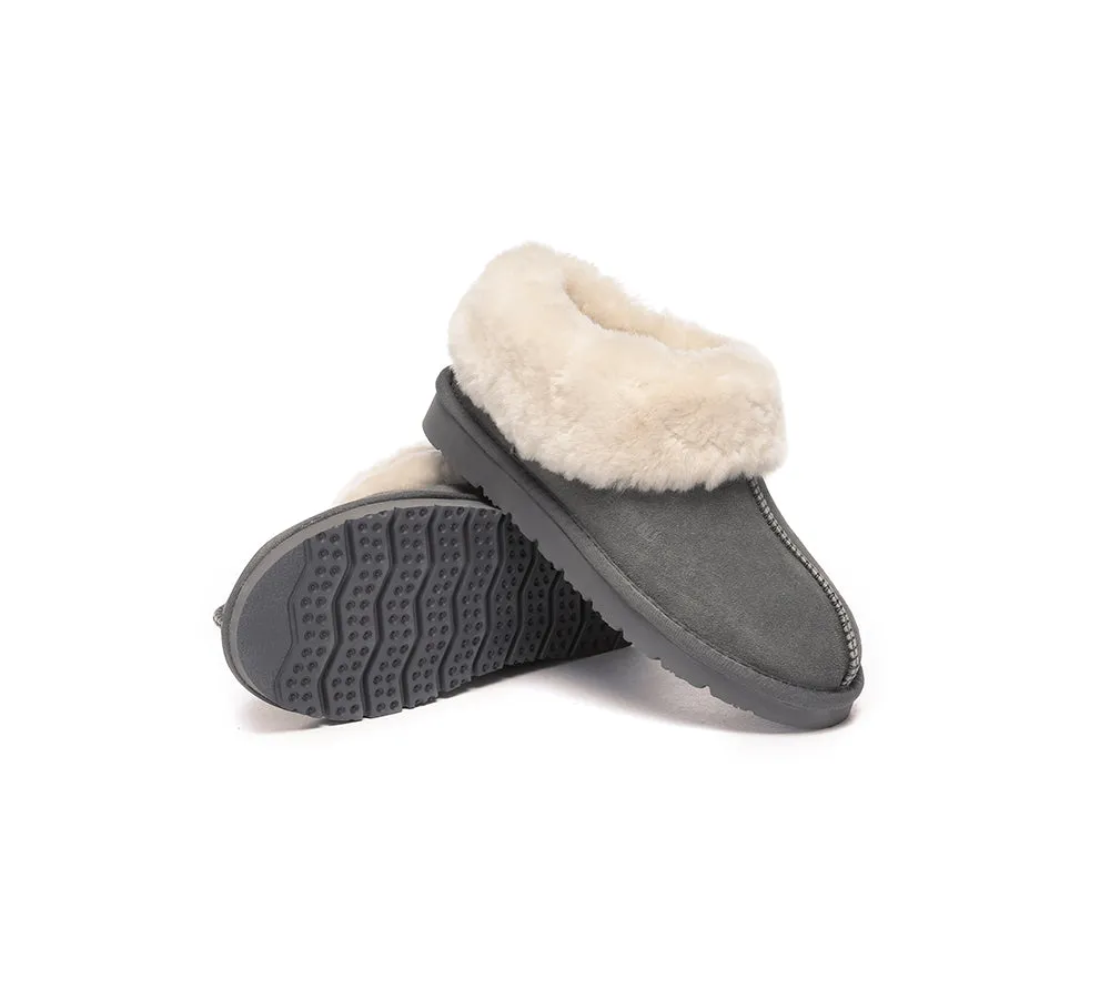 UGG Sheepskin Wool Suede Ankle Slippers Homey