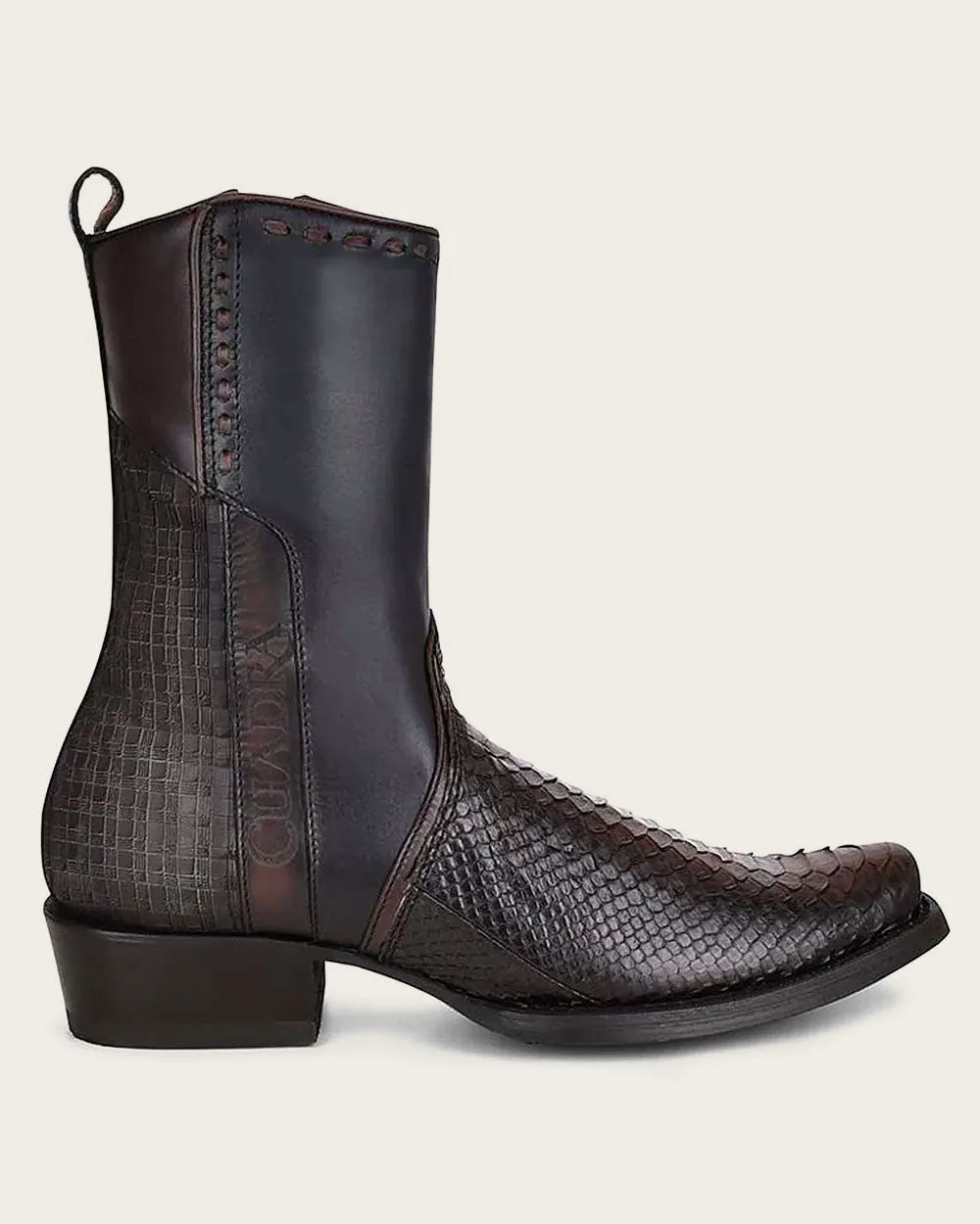 Urban black exotic boot