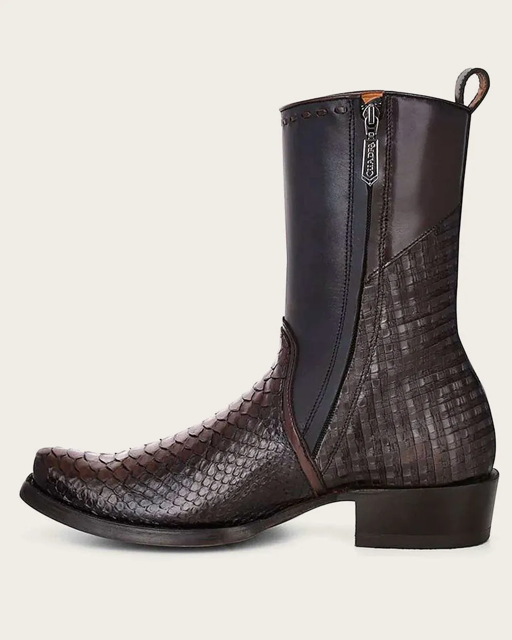 Urban black exotic boot