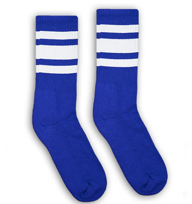 White Striped Socks | Royal