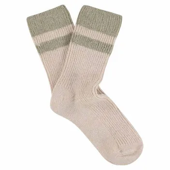 Women Cashmere Stripes Colour Socks