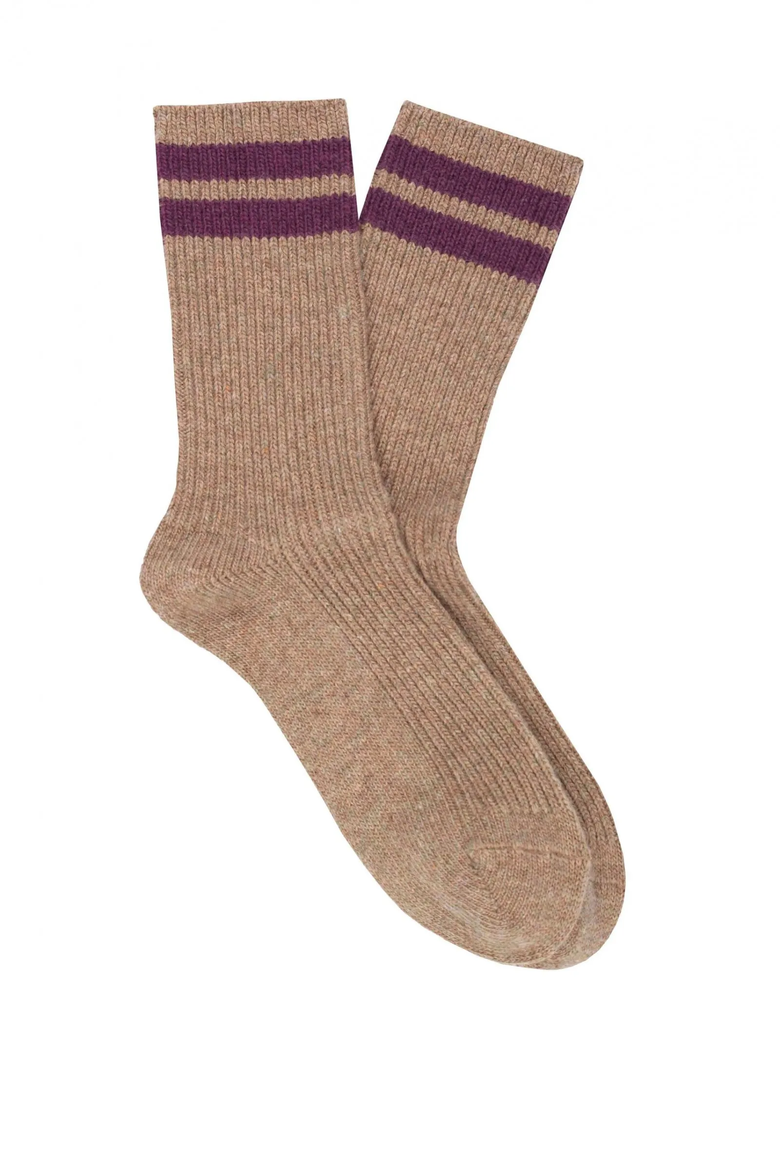 Women Cashmere Stripes Colour Socks