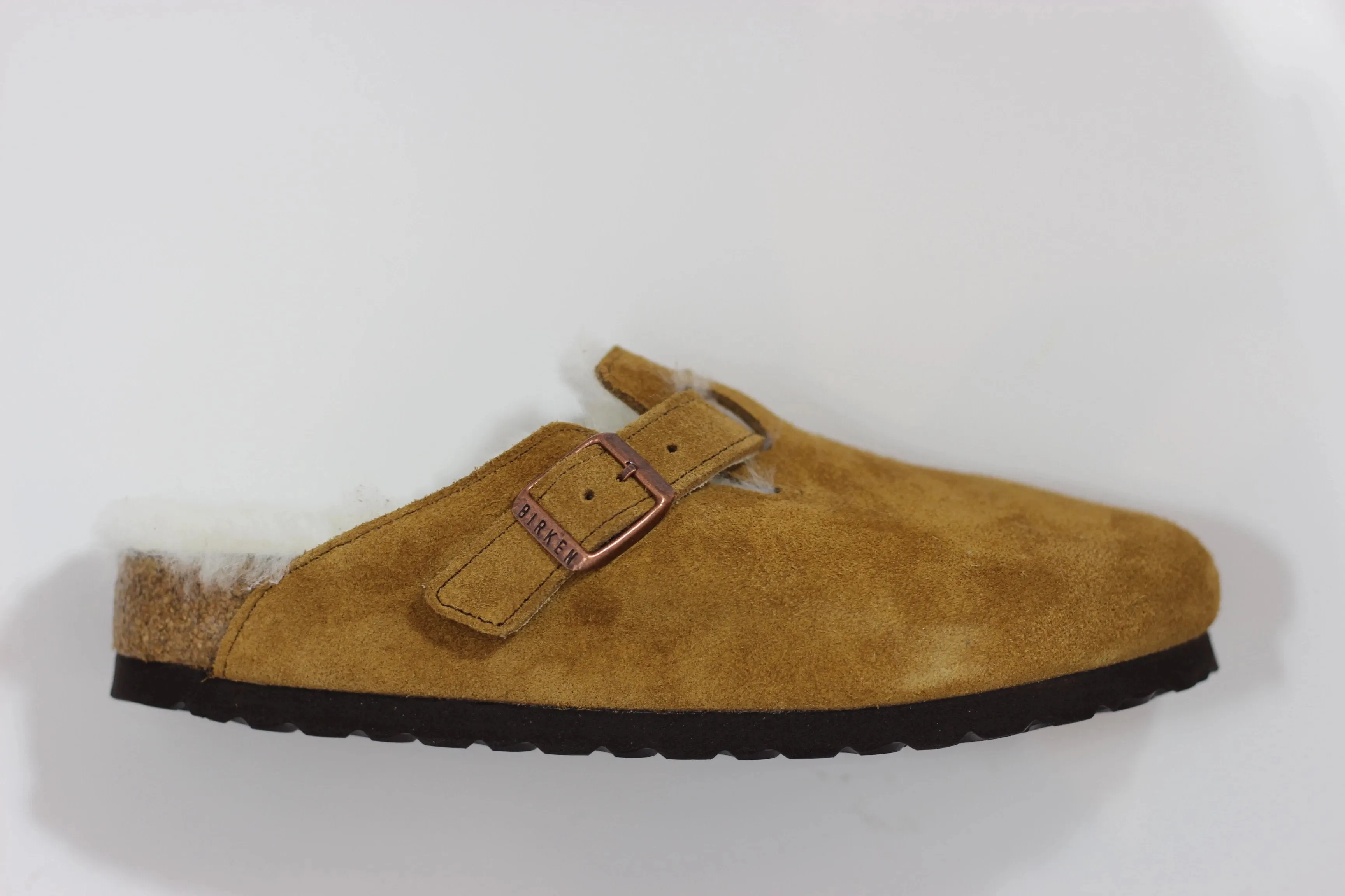 Women's Boston Shearling Clog - Mink Suede/Shearling