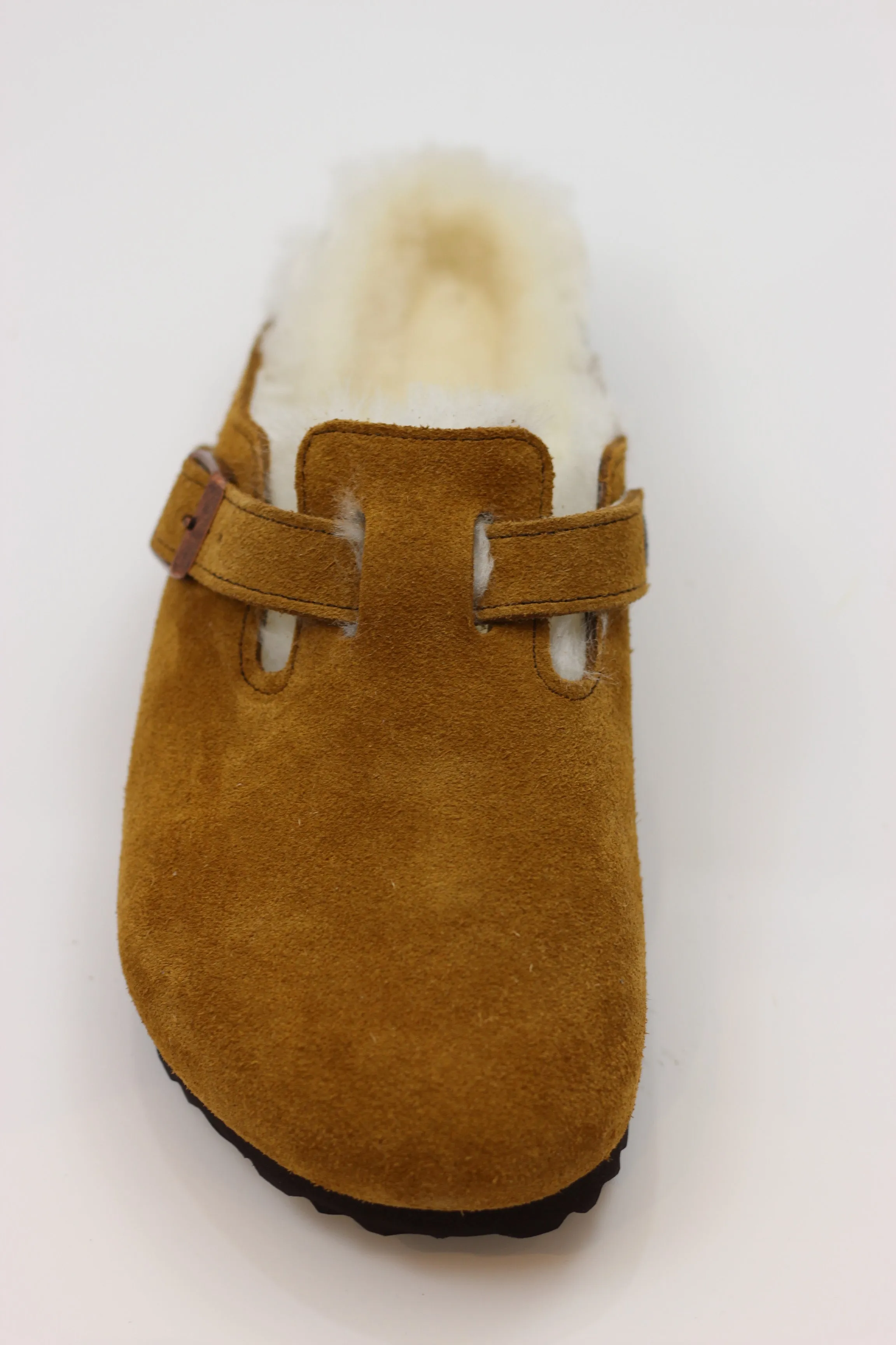 Women's Boston Shearling Clog - Mink Suede/Shearling