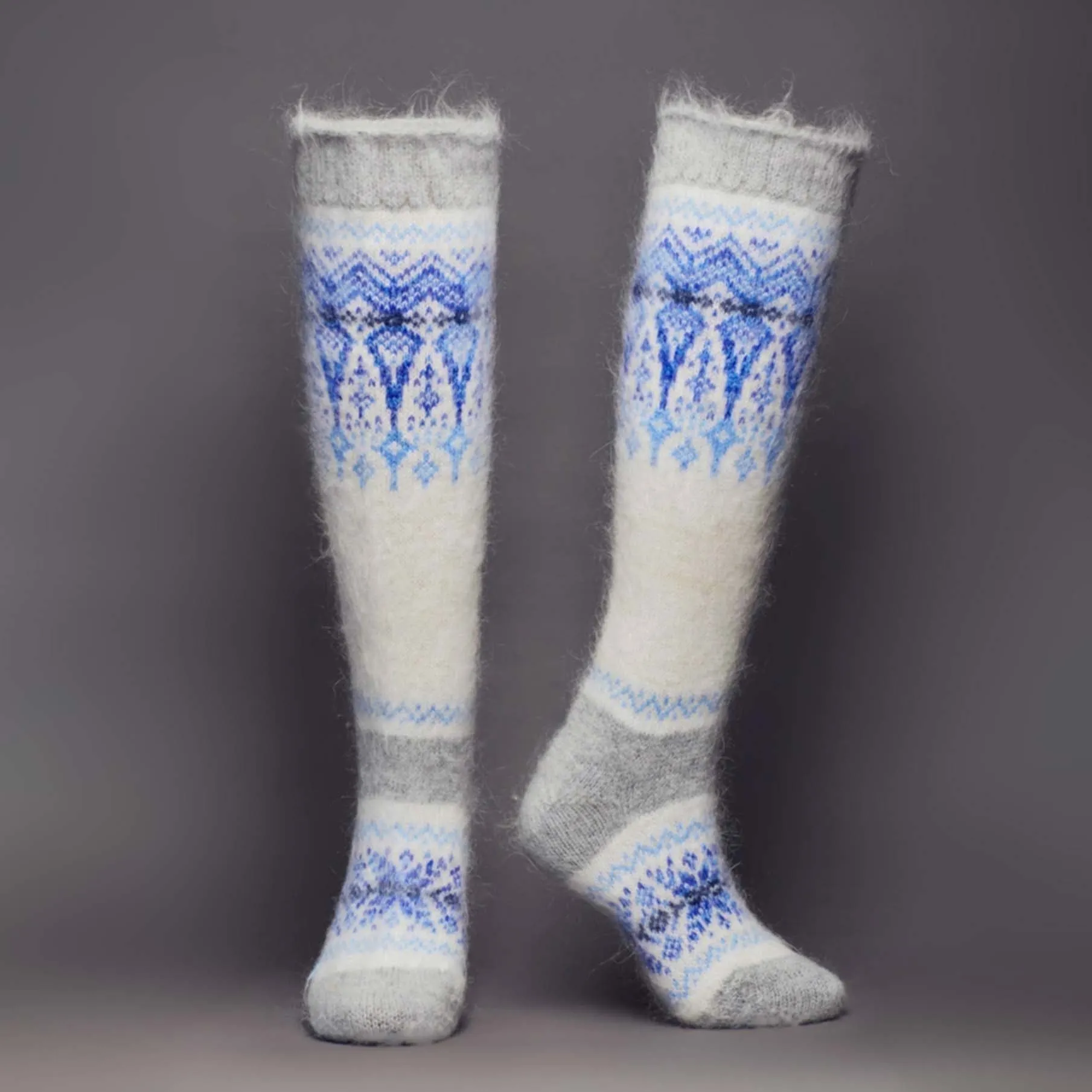 Women's Enchanted Icicles Goat Wool Knee-High Socks