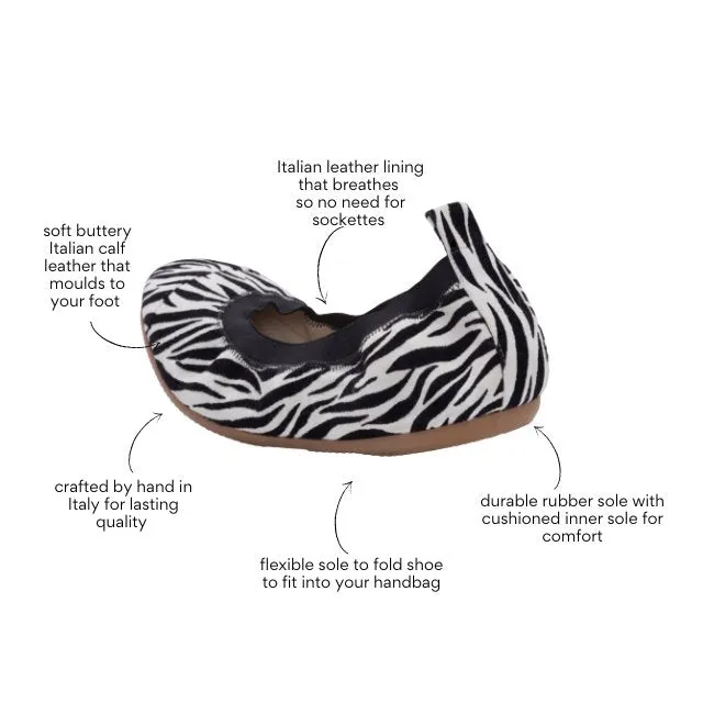 Zia - Zebra Print Ballet Flat